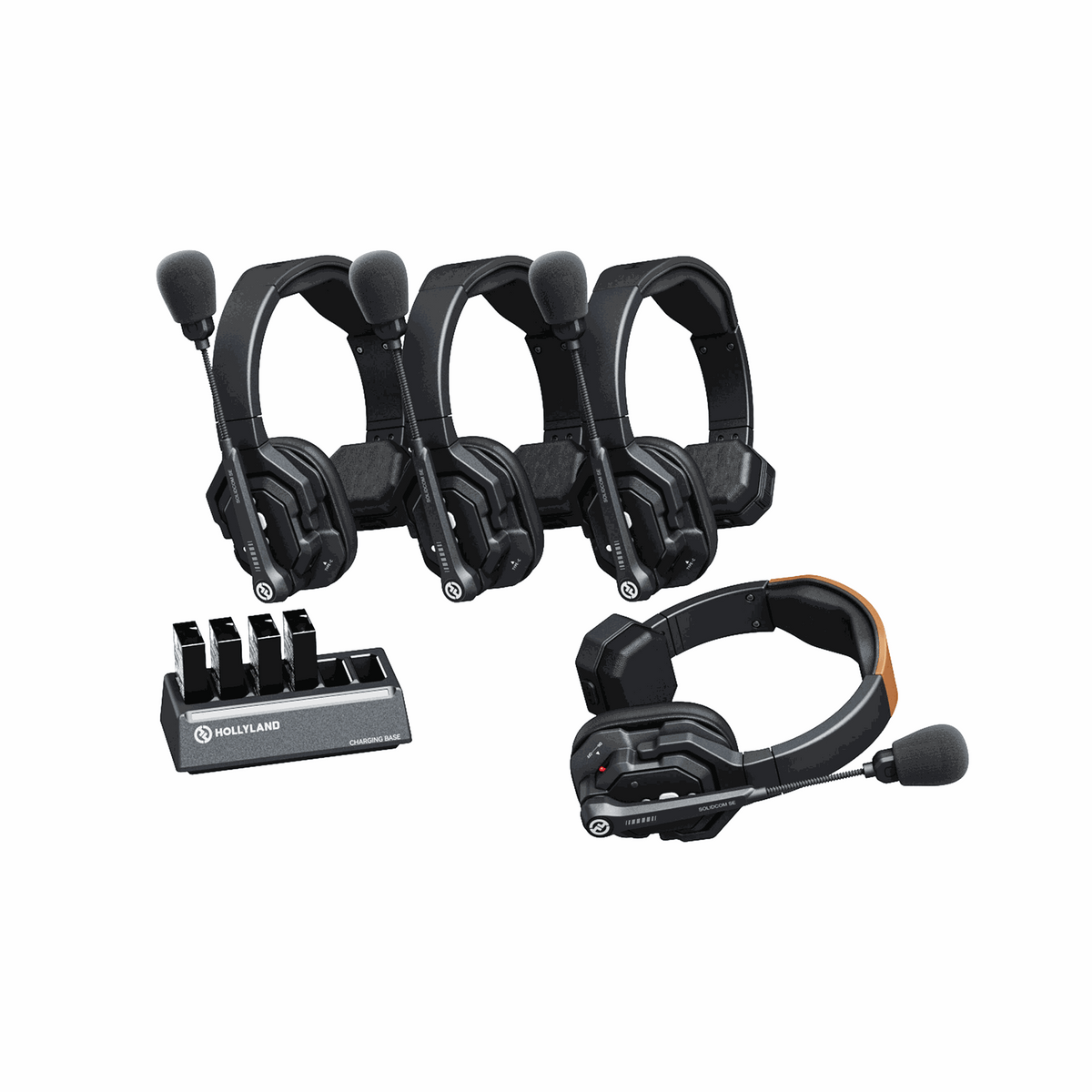 Hollyland Solidcom SE-4S Wireless 4-Person Noise Cancelling Headset Intercom