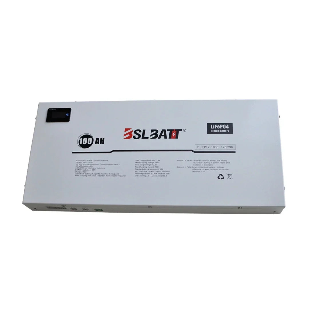 BSL Batt 12V 100Ah LiFePO4 Flat-pack