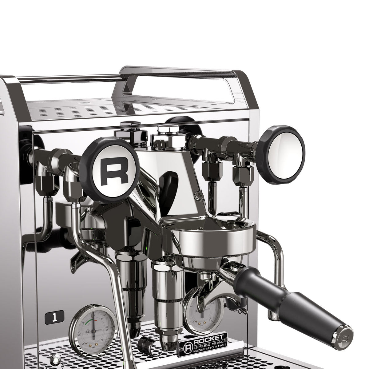 Close up of Rocket Fast Mozzafiato R Espresso Machine